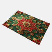 Red Green Decorative Holiday Doormat ドアマット (アングル)