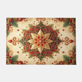 Red Green Decorative Holiday Doormat ドアマット