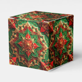 Red Green Decorative Holiday Favor Box フェイバーボックス