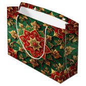 Red Green Decorative Holiday Gift Bag ラージペーパーバッグ (裏面アングル)
