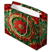 Red Green Decorative Holiday Gift Bag ラージペーパーバッグ (裏面アングル)