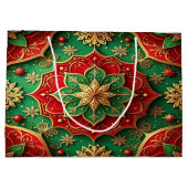 Red Green Decorative Holiday Gift Bag ラージペーパーバッグ (裏面)