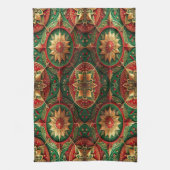 Red Green Decorative Holiday Kitchen Towel キッチンタオル (縦)