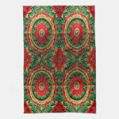 Red Green Decorative Holiday Kitchen Towel キッチンタオル (縦)