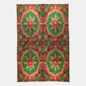 Red Green Decorative Holiday Kitchen Towel キッチンタオル (縦)