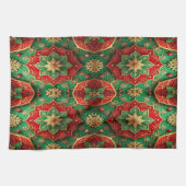 Red Green Decorative Holiday Kitchen Towel キッチンタオル (横)
