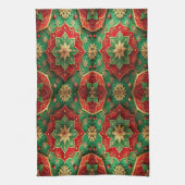 Red Green Decorative Holiday Kitchen Towel キッチンタオル (縦)