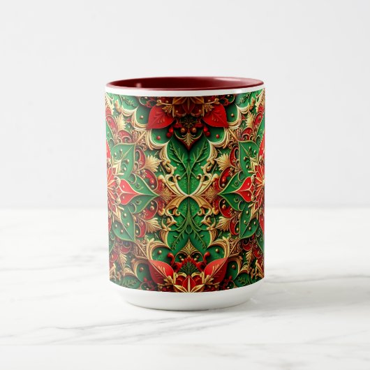 Red Green Decorative Holiday Mug マグカップ (中央)