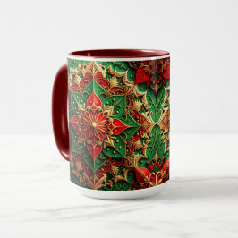 Red Green Decorative Holiday Mug マグカップ