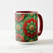 Red Green Decorative Holiday Mug マグカップ (正面右)