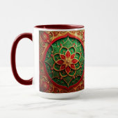 Red Green Decorative Holiday Mug マグカップ (左)