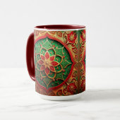 Red Green Decorative Holiday Mug マグカップ (正面左)