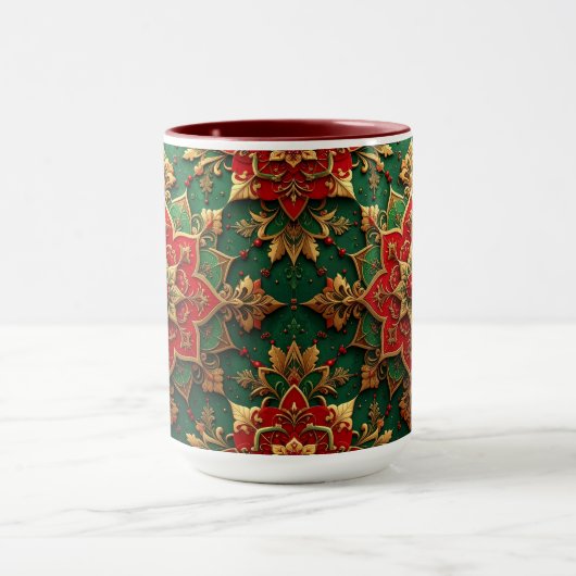 Red Green Decorative Holiday Mug マグカップ (中央)