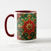 Red Green Decorative Holiday Mug マグカップ (左)