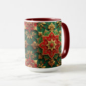 Red Green Decorative Holiday Mug マグカップ (正面右)