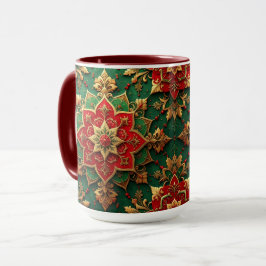 Red Green Decorative Holiday Mug マグカップ