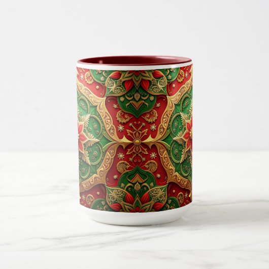 Red Green Decorative Holiday Mug マグカップ (中央)