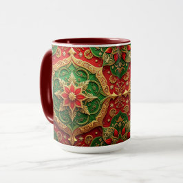 Red Green Decorative Holiday Mug マグカップ