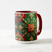 Red Green Decorative Holiday Mug マグカップ (正面右)