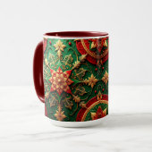 Red Green Decorative Holiday Mug マグカップ (正面左)