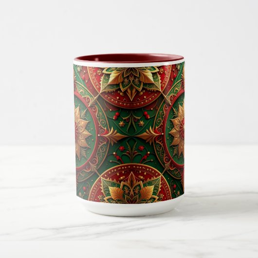 Red Green Decorative Holiday Mug マグカップ (中央)
