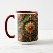 Red Green Decorative Holiday Mug マグカップ (左)