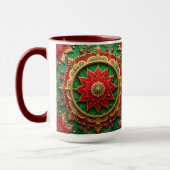 Red Green Decorative Holiday Mug マグカップ (左)