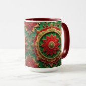 Red Green Decorative Holiday Mug マグカップ (正面右)