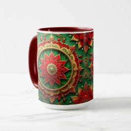 Red Green Decorative Holiday Mug マグカップ