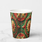 Red Green Decorative Holiday Paper Cups 紙コップ (右)