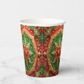 Red Green Decorative Holiday Paper Cups 紙コップ (右)