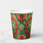 Red Green Decorative Holiday Paper Cups 紙コップ (右)