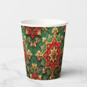 Red Green Decorative Holiday Paper Cups 紙コップ (裏面)