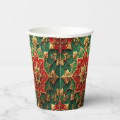 Red Green Decorative Holiday Paper Cups 紙コップ (右)