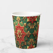 Red Green Decorative Holiday Paper Cups 紙コップ (正面)