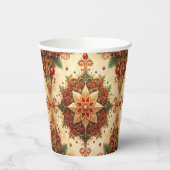 Red Green Decorative Holiday Paper Cups 紙コップ (左)