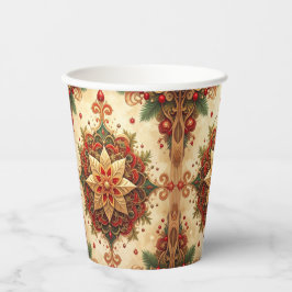 Red Green Decorative Holiday Paper Cups 紙コップ
