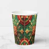 Red Green Decorative Holiday Paper Cups 紙コップ (右)
