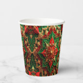 Red Green Decorative Holiday Paper Cups 紙コップ (裏面)