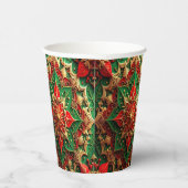 Red Green Decorative Holiday Paper Cups 紙コップ (右)