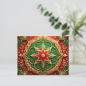Red Green Decorative Holiday Postcard ポストカード (スタンド正面)