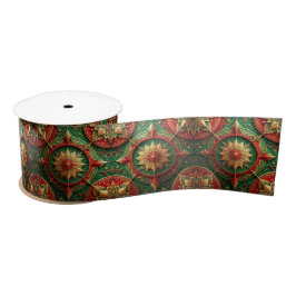 Red Green Decorative Holiday Satin Ribbon サテンリボン