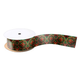 Red Green Decorative Holiday Satin Ribbon サテンリボン
