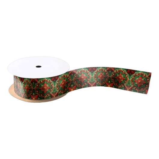 Red Green Decorative Holiday Satin Ribbon サテンリボン (リール)
