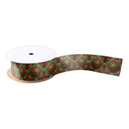 Red Green Decorative Holiday Satin Ribbon サテンリボン