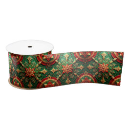 Red Green Decorative Holiday Satin Ribbon サテンリボン