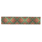Red Green Decorative Holiday Table Runner ミディアムテーブルランナー (横)