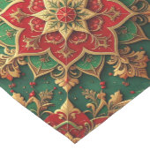 Red Green Decorative Holiday Table Runner ミディアムテーブルランナー (コーナー)