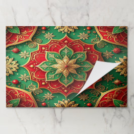 Red Green Decorative Holiday Tearaway Placemat ペーパーパッド