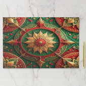 Red Green Decorative Holiday Tearaway Placemat ペーパーパッド (インサイチュ)